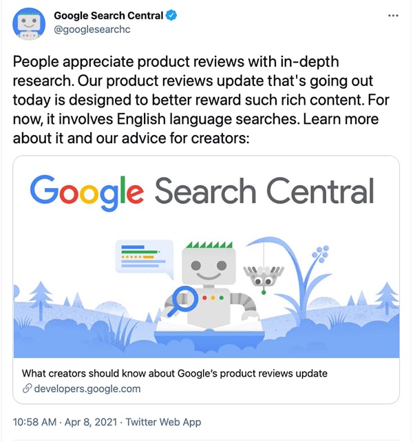 google-product-review-tweet